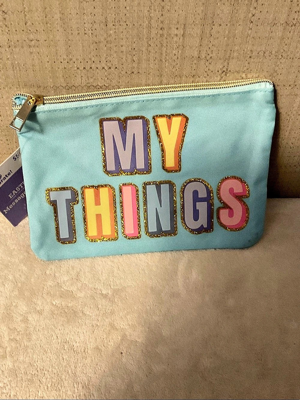 Walmart Easter Message Pouch Blue NWT